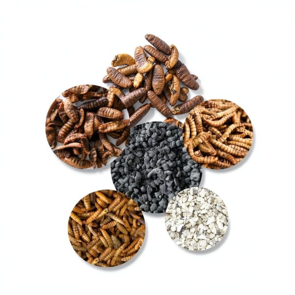 Chicken Feed Hatortempt 10lb Mealworms & Fly Larvae with Calcium-1