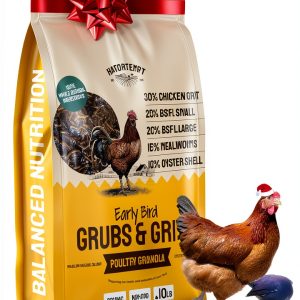 Chicken Feed Hatortempt 10lb Mealworms & Fly Larvae with Calcium-0