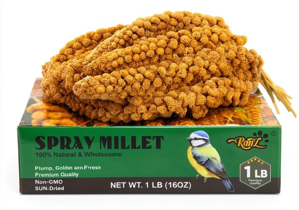 RANZ Millet Spray Bird Treat 1LB Harvested Sun-Dried Snack for Budgies-0